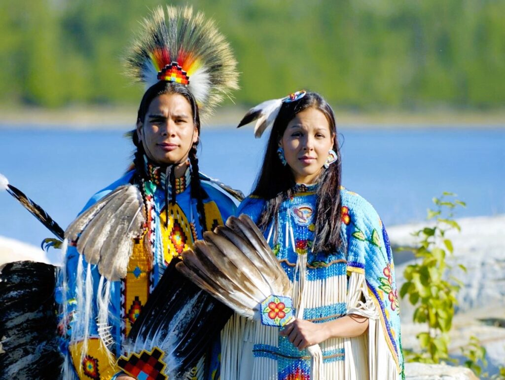 Indian and his wife